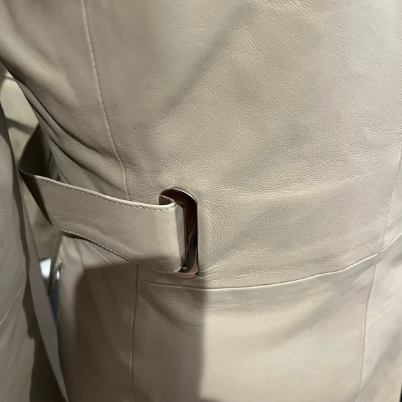 REMAIN Birger Christensen Authentic Camel/Beige/Tan Leather Blazer BNWT Size L - Picture 4 of 15